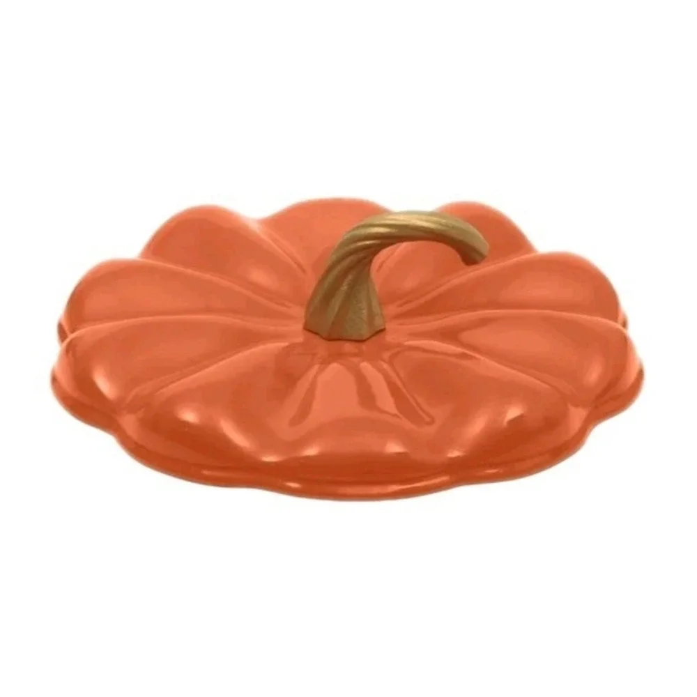 Pioneer Woman 3.5-Quart Enamel-on-Cast Iron Pumpkin Dutch Oven Orange